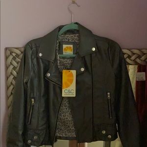 C&C California girl faux leather motorcycle jacket